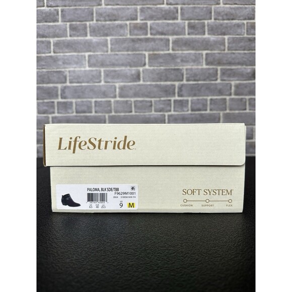 LifeStride Women's Paloma Booties Black Suede Size 9M - Picture 8 of 11